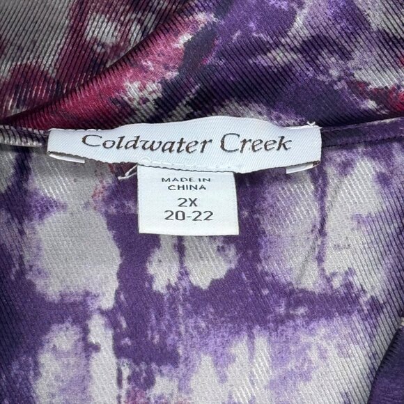 Coldwater Creek Sleeveless Cowl Neck satin top size 2X plus pink  Womens Blouse - Picture 2 of 14